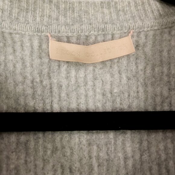 Brock Collection Longline Cardigan Wool Cashmere Size XS Made In Italy Ribbed - Picture 5 of 13